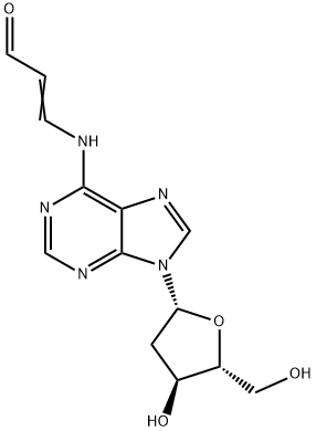 Adenosine, 2'-deoxy-N-(3-oxo-1-propen-1-yl)- Structural