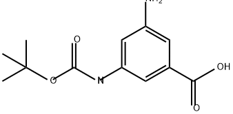 Benzoic acid, 3-amino-5-[[(1,1-dimethylethoxy)carbonyl]amino]- Structural