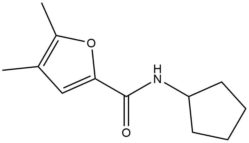 N-Cyclopentyl-4,5-dimethyl-2-furancarboxamide Structural