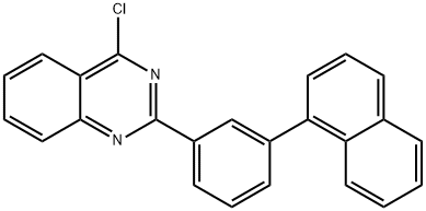 Quinazoline, 4-chloro-2-[3-(1-naphthalenyl)phenyl]- Structural