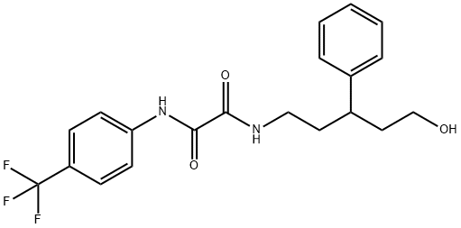N1-(5-Hydroxy-3-phenylpentyl)-N2-[4-(trifluoromethyl)phenyl]ethanediamide Structural