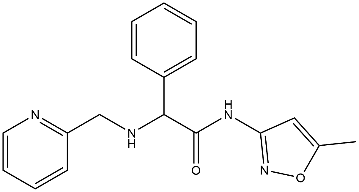 Benzeneacetamide, N-(5-methyl-3-isoxazolyl)-α-[(2-pyridinylmethyl)amino]- Structural