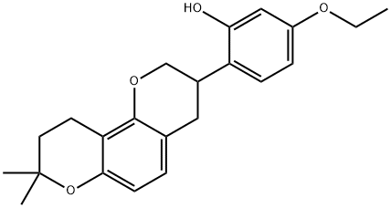 Phenol, 5-ethoxy-2-(3,4,9,10-tetrahydro-8,8-dimethyl-2H,8H-benzo[1,2-b:3,4-b']dipyran-3-yl)- Structural