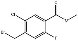 Benzoic acid, 4-(bromomethyl)-5-chloro-2-fluoro-, methyl ester Structural