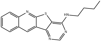 Pyrimido[4',5':4,5]thieno[2,3-b]quinolin-4-amine, N-butyl- Structural