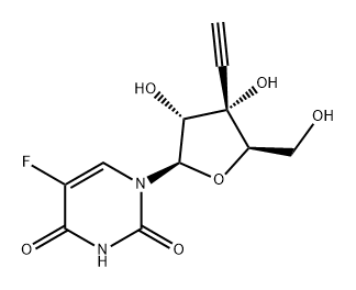Uridine, 3'-C-ethynyl-5-fluoro- (9CI) Structural