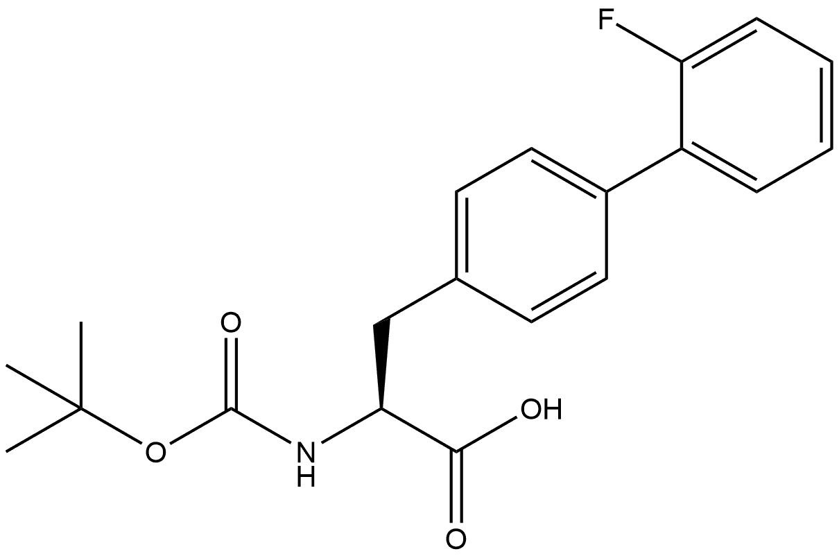Boc-4-(2-fluorophenyl)-L-phenylalanine Structural