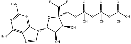 Adenosine 5'-(tetrahydrogen triphosphate), 2-amino-4'-C-(difluoromethyl)- Structural