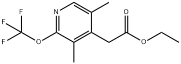 Ethyl 3,5-dimethyl-2-(trifluoromethoxy)pyridine-4-acetate Structural