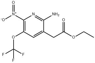 Ethyl 2-amino-6-nitro-5-(trifluoromethoxy)pyridine-3-acetate Structural