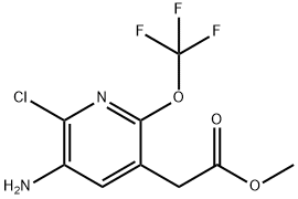 Methyl 3-amino-2-chloro-6-(trifluoromethoxy)pyridine-5-acetate Structural