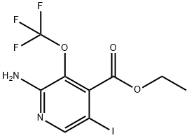 Ethyl 2-amino-5-iodo-3-(trifluoromethoxy)pyridine-4-carboxylate Structural