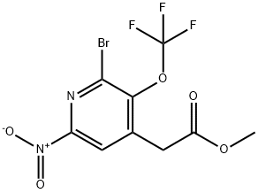 Methyl 2-bromo-6-nitro-3-(trifluoromethoxy)pyridine-4-acetate Structural