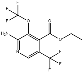 Ethyl 2-amino-3-(trifluoromethoxy)-5-(trifluoromethyl)pyridine-4-carboxylate Structural