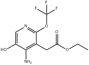 Ethyl 4-amino-5-hydroxy-2-(trifluoromethoxy)pyridine-3-acetate Structural