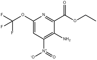 Ethyl 3-amino-4-nitro-6-(trifluoromethoxy)pyridine-2-carboxylate Structural