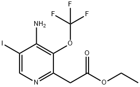 Ethyl 4-amino-5-iodo-3-(trifluoromethoxy)pyridine-2-acetate Structural