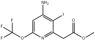 Methyl 4-amino-3-iodo-6-(trifluoromethoxy)pyridine-2-acetate Structural