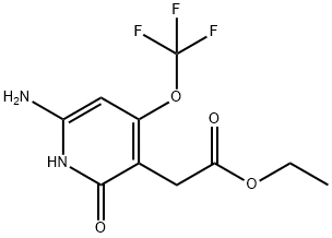 Ethyl 6-amino-2-hydroxy-4-(trifluoromethoxy)pyridine-3-acetate Structural