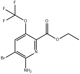 Ethyl 2-amino-3-bromo-5-(trifluoromethoxy)pyridine-6-carboxylate Structural