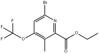 Ethyl 6-bromo-3-methyl-4-(trifluoromethoxy)pyridine-2-carboxylate Structural