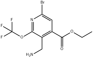 Ethyl 3-(aminomethyl)-6-bromo-2-(trifluoromethoxy)pyridine-4-carboxylate Structural