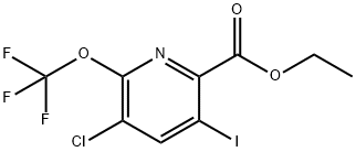 Ethyl 3-chloro-5-iodo-2-(trifluoromethoxy)pyridine-6-carboxylate Structural