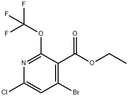 Ethyl 4-bromo-6-chloro-2-(trifluoromethoxy)pyridine-3-carboxylate Structural