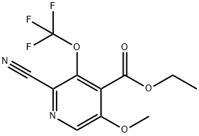 Ethyl 2-cyano-5-methoxy-3-(trifluoromethoxy)pyridine-4-carboxylate Structural