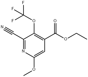Ethyl 2-cyano-6-methoxy-3-(trifluoromethoxy)pyridine-4-carboxylate Structural