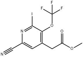 Methyl 6-cyano-2-iodo-3-(trifluoromethoxy)pyridine-4-acetate