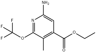 Ethyl 6-amino-3-methyl-2-(trifluoromethoxy)pyridine-4-carboxylate Structural