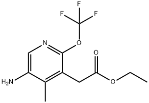 Ethyl 5-amino-4-methyl-2-(trifluoromethoxy)pyridine-3-acetate Structural
