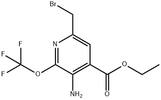 Ethyl 3-amino-6-(bromomethyl)-2-(trifluoromethoxy)pyridine-4-carboxylate Structural