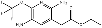 Ethyl 3,6-diamino-2-(trifluoromethoxy)pyridine-5-acetate Structural