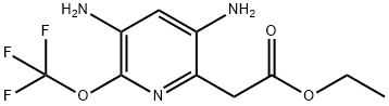 Ethyl 3,5-diamino-2-(trifluoromethoxy)pyridine-6-acetate Structural