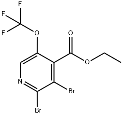 Ethyl 2,3-dibromo-5-(trifluoromethoxy)pyridine-4-carboxylate Structural