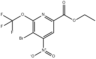 Ethyl 3-bromo-4-nitro-2-(trifluoromethoxy)pyridine-6-carboxylate Structural