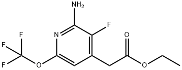 Ethyl 2-amino-3-fluoro-6-(trifluoromethoxy)pyridine-4-acetate Structural