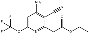 Ethyl 4-amino-3-cyano-6-(trifluoromethoxy)pyridine-2-acetate Structural