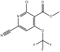 Methyl 2-chloro-6-cyano-4-(trifluoromethoxy)pyridine-3-carboxylate Structural