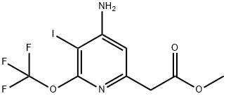 Methyl 4-amino-3-iodo-2-(trifluoromethoxy)pyridine-6-acetate Structural