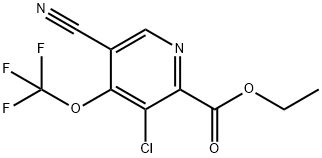Ethyl 3-chloro-5-cyano-4-(trifluoromethoxy)pyridine-2-carboxylate Structural