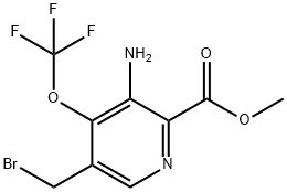 Methyl 3-amino-5-(bromomethyl)-4-(trifluoromethoxy)pyridine-2-carboxylate Structural