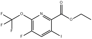 Ethyl 3-fluoro-5-iodo-2-(trifluoromethoxy)pyridine-6-carboxylate Structural