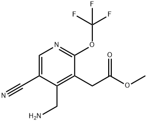 Methyl 4-(aminomethyl)-5-cyano-2-(trifluoromethoxy)pyridine-3-acetate Structural