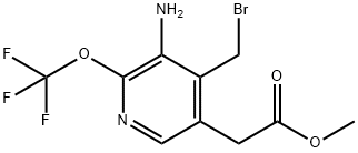 Methyl 3-amino-4-(bromomethyl)-2-(trifluoromethoxy)pyridine-5-acetate Structural