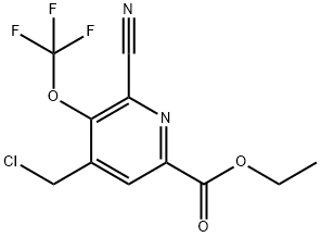 Ethyl 4-(chloromethyl)-2-cyano-3-(trifluoromethoxy)pyridine-6-carboxylate Structural