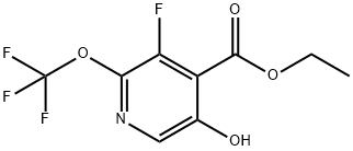 Ethyl 3-fluoro-5-hydroxy-2-(trifluoromethoxy)pyridine-4-carboxylate Structural