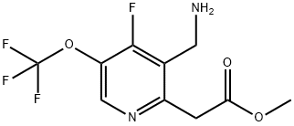Methyl 3-(aminomethyl)-4-fluoro-5-(trifluoromethoxy)pyridine-2-acetate Structural